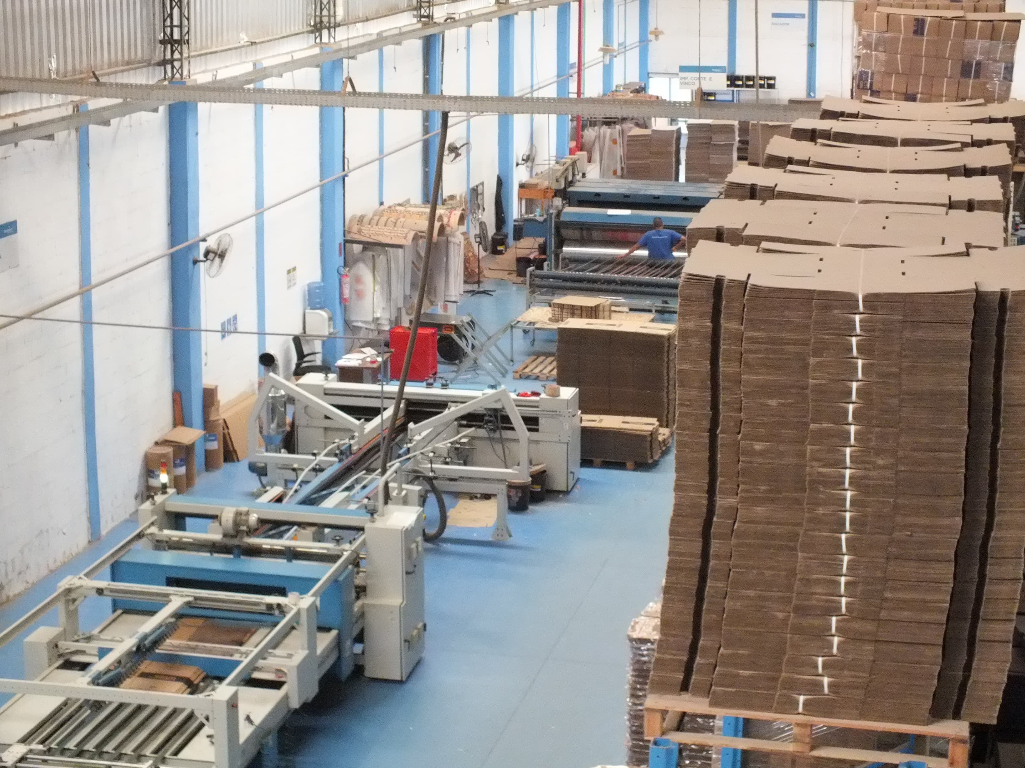 Produção industrial de embalagens